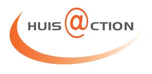 logo de la société Huis Action, 1er réseau national de commissaires de justice