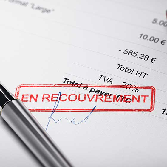 Dossier d'un recouvrement de l'étude des commissaires de justice Margolle Barbet & Monchaux pour un client dans la Somme